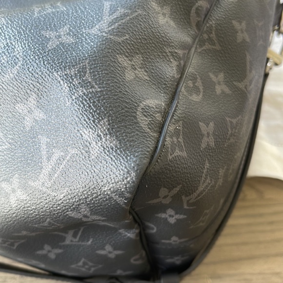 100% Authentic Louis Vuitton Keepall Bandouliere 55 Monogram Eclipse - Picture 8 of 14